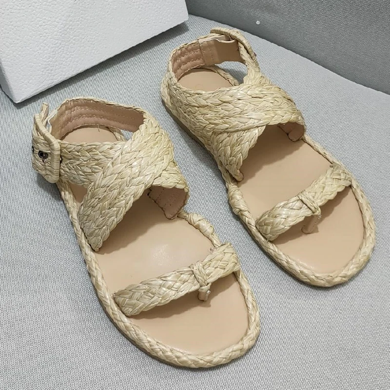 

Women Summer Shoes Female Casual New Buckle Sandals Chaussure Ladies Peep Toe Sandalias Flat Fashion Black Sandales Outdoor