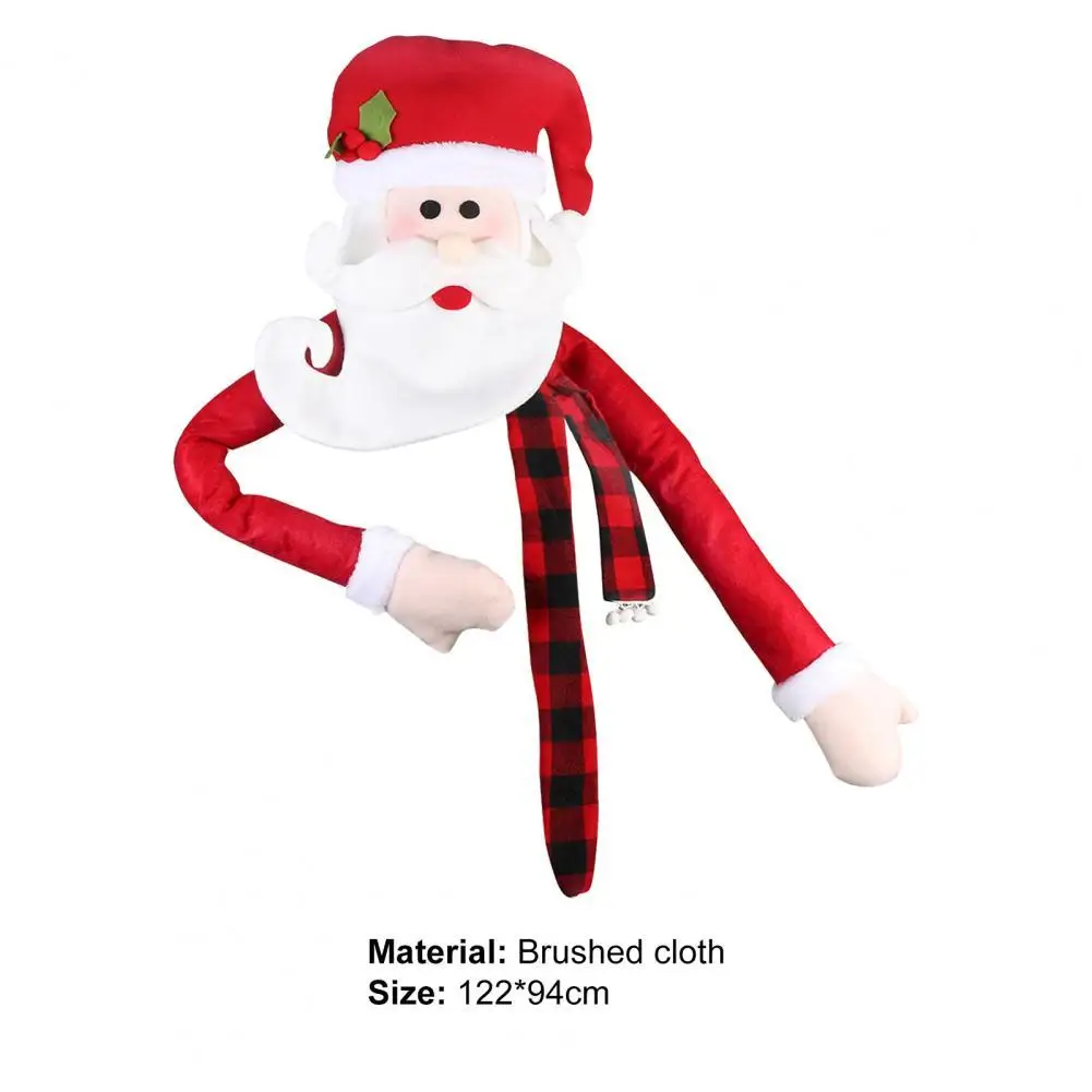 

Christmas Ornaments Realistic Eye-catching Looking Wear Resistant Brushed Cloth Santa Claus Tree Top Star Ornaments for Home