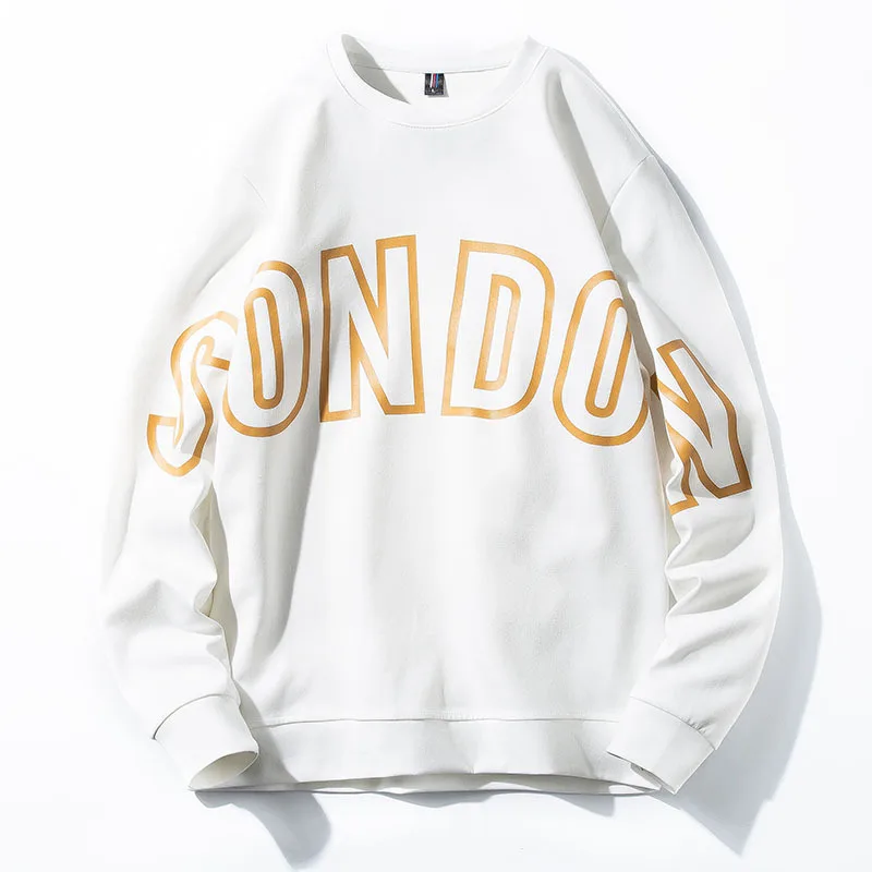 

Spring And Autumn Sweatshirt Men Streetwear COTTON Sports HOLIDAY O-Neck Puff Sleeve Full Mens Clothing Hipster Street Wear