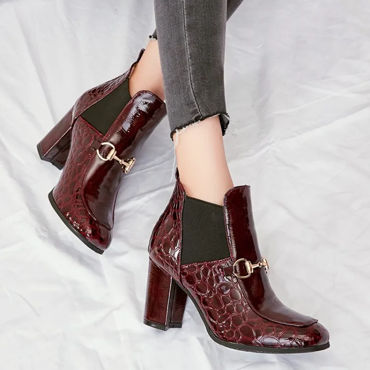 Oversized 12 boots women shoes ankle for ladies woman winter Metal chain elastic joint sleeve | Обувь