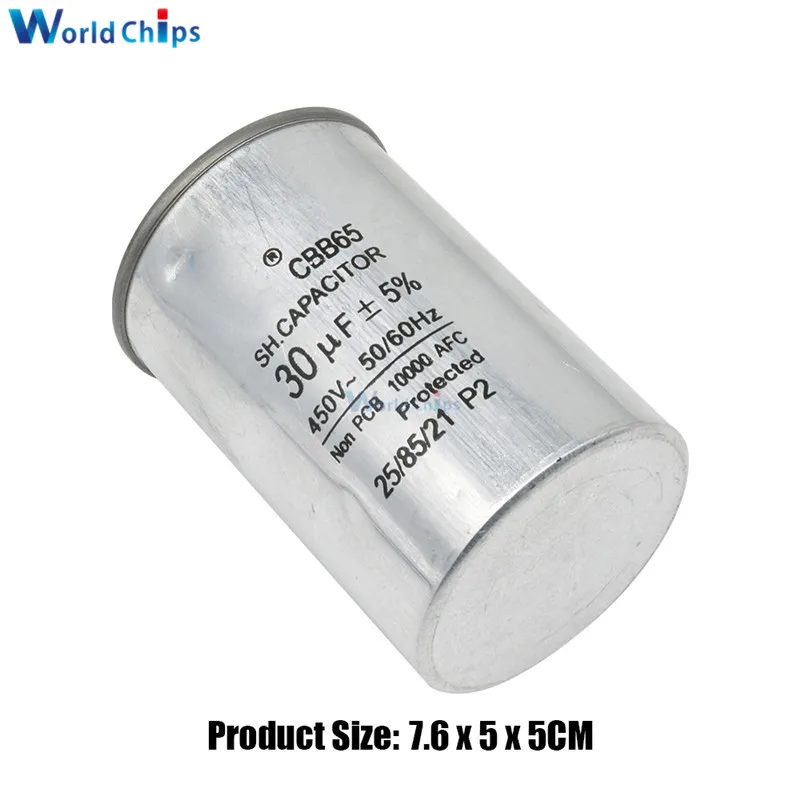 CBB65 30 мкФ конденсатор 450 в переменного тока двигатель компрессор 50/60 гц ± 5% для