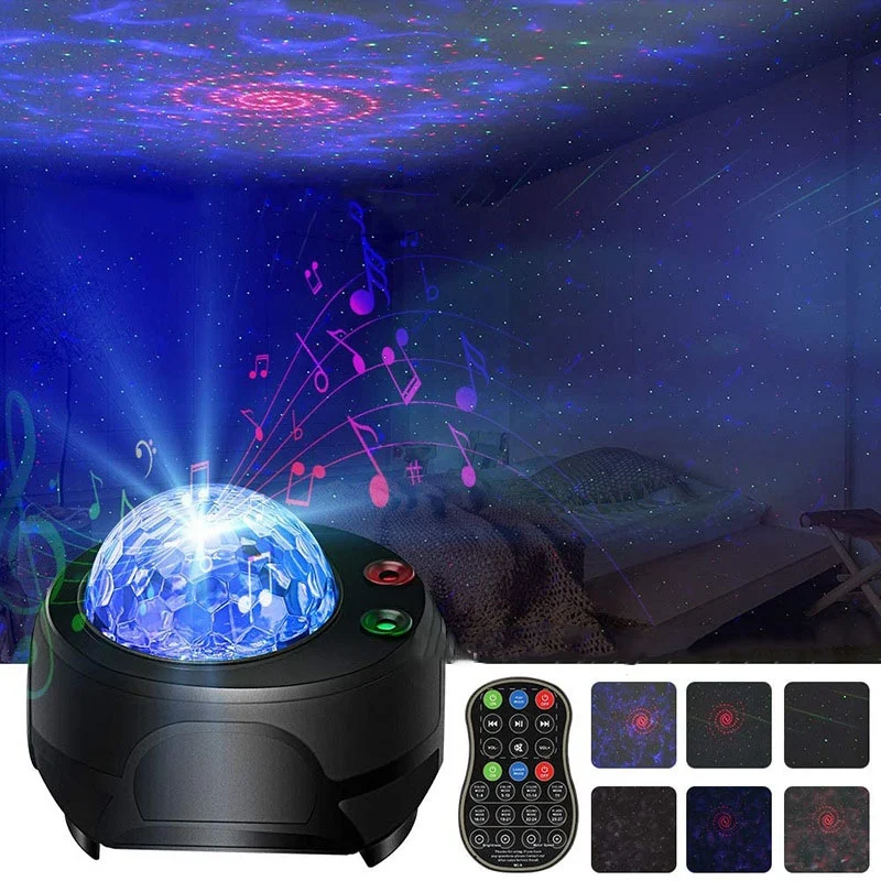

Star Projector LED Starry Sky Projector USB Bluetooth Night Light with Remote for Badroom Outdoor Decoration