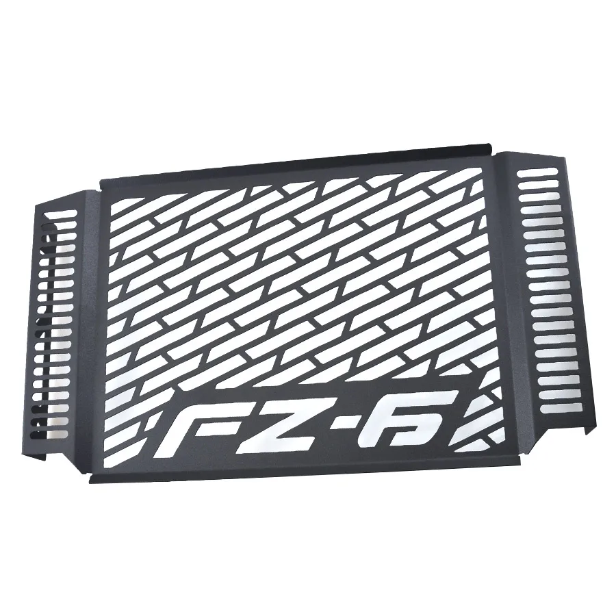 Черная передняя решетка радиатора Защитная крышка подходит для Yamaha FZ6 FAZER 2007-2010 мотоциклетная решетка радиатора крышка