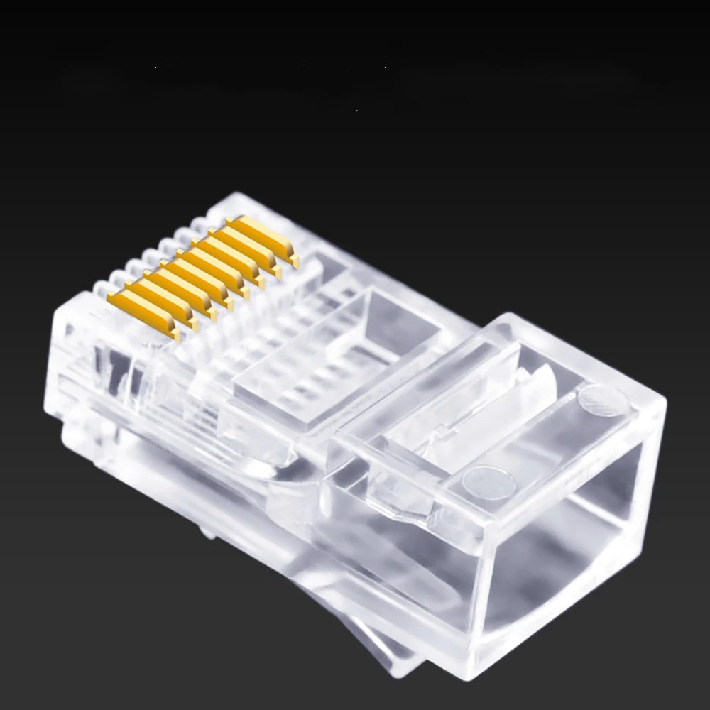 RJ45 разъем 6U Gold PlatedPass через Ethernet кабели модуль штепсельная сеть RJ-45 Кристалл