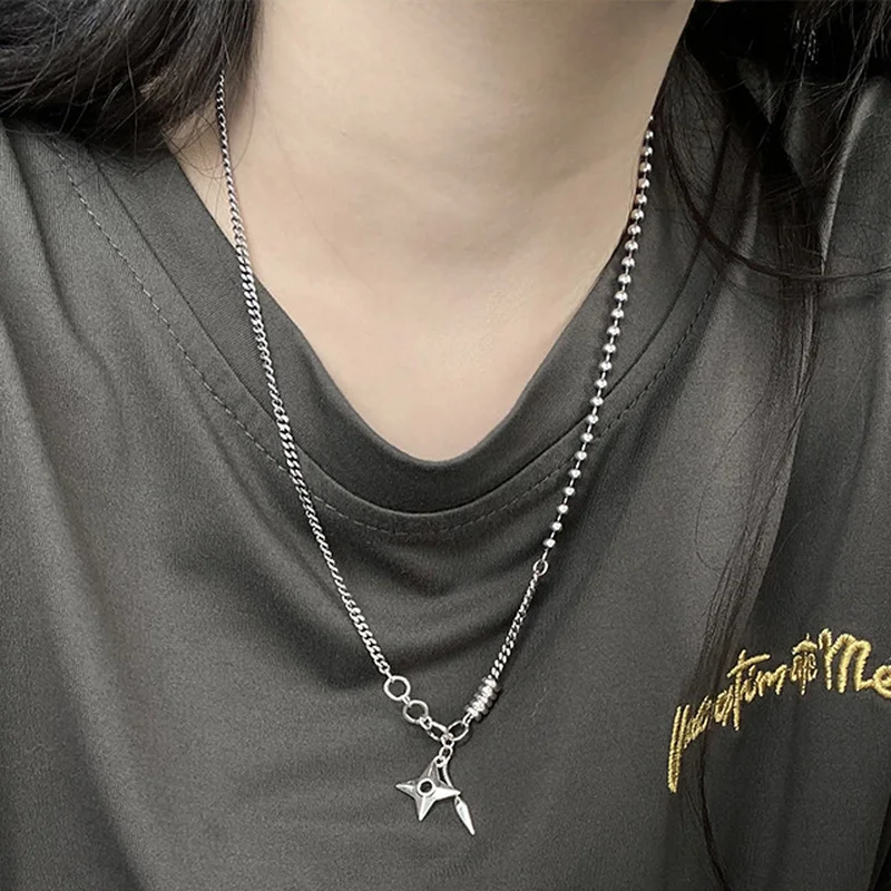 

925 Sterling Silver Darts Dagger Pendant Necklaces Minimalist Retro Hip-hop Long Sweater Chain Necklaces For Women Fine Jewelry