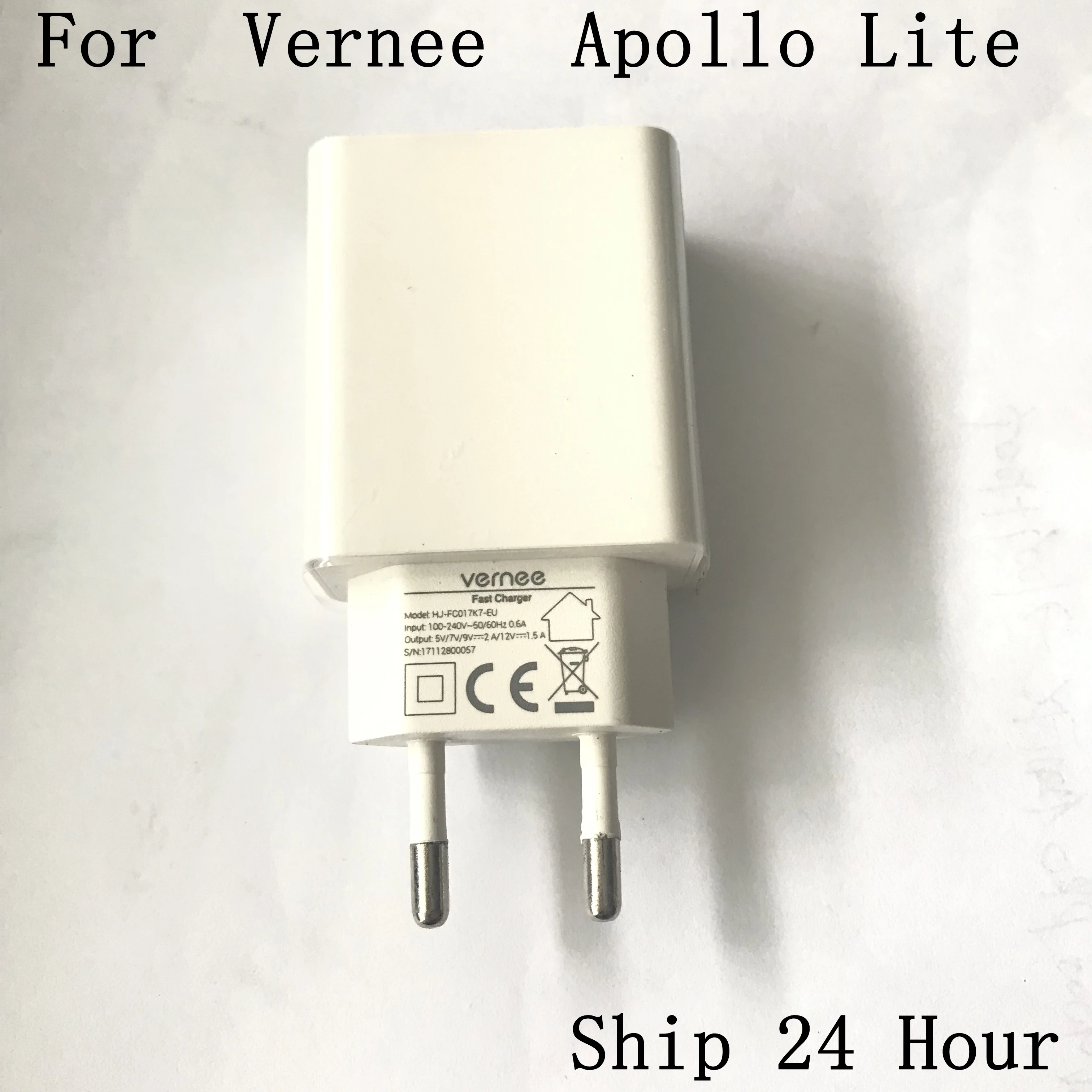 Оригинальное подержанное зарядное устройство Vernee Apollo Lite + кабель USB Type C для