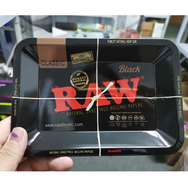 

2020 Popular Rolling Tray Silver Airplane Pattern Metal Trays Herb Tobacco Tinplate Plate Discs Smoke Cigarette Accessories Gift