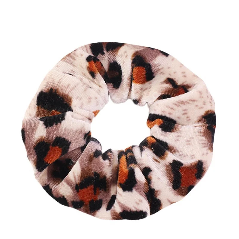 Leopard white M MISM, 1 шт., леопардовые бархатные резинки для волос, мягкие эластичные резинки для волос, Женская повязка на голову, резинки для волос, резинки для волос, конский хвост, держатель, аксессуары для волос - Цвет: Leopard white