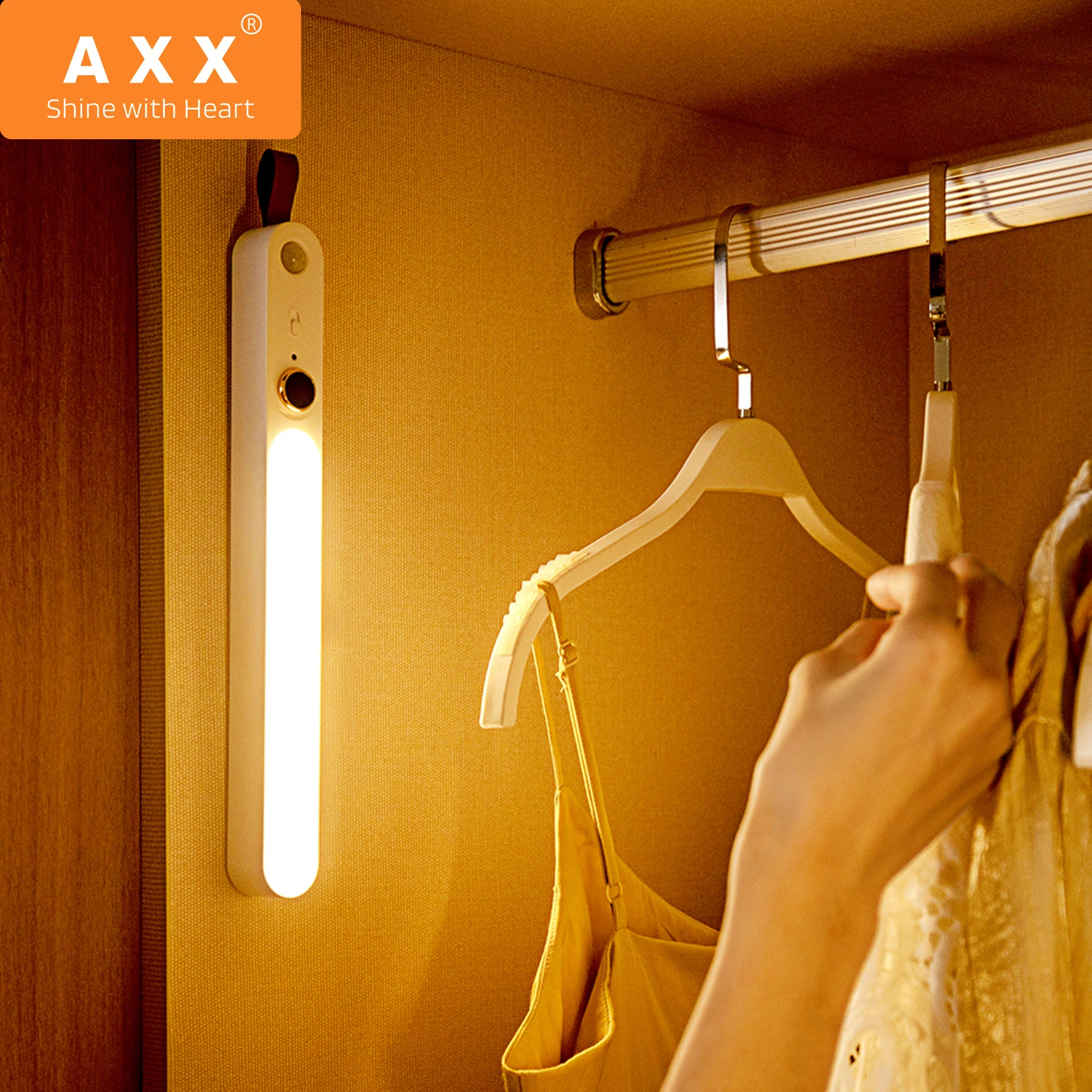 axx cabinet light led motion sensor light usb rechargeable night light suitable for room kitchen bedroom wardrobe outdoor light free global shipping