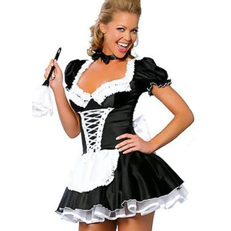 

M-xxxl plus size foreign trade European and American women's interest underwear Maid Dress role play Sexy Maid Dress