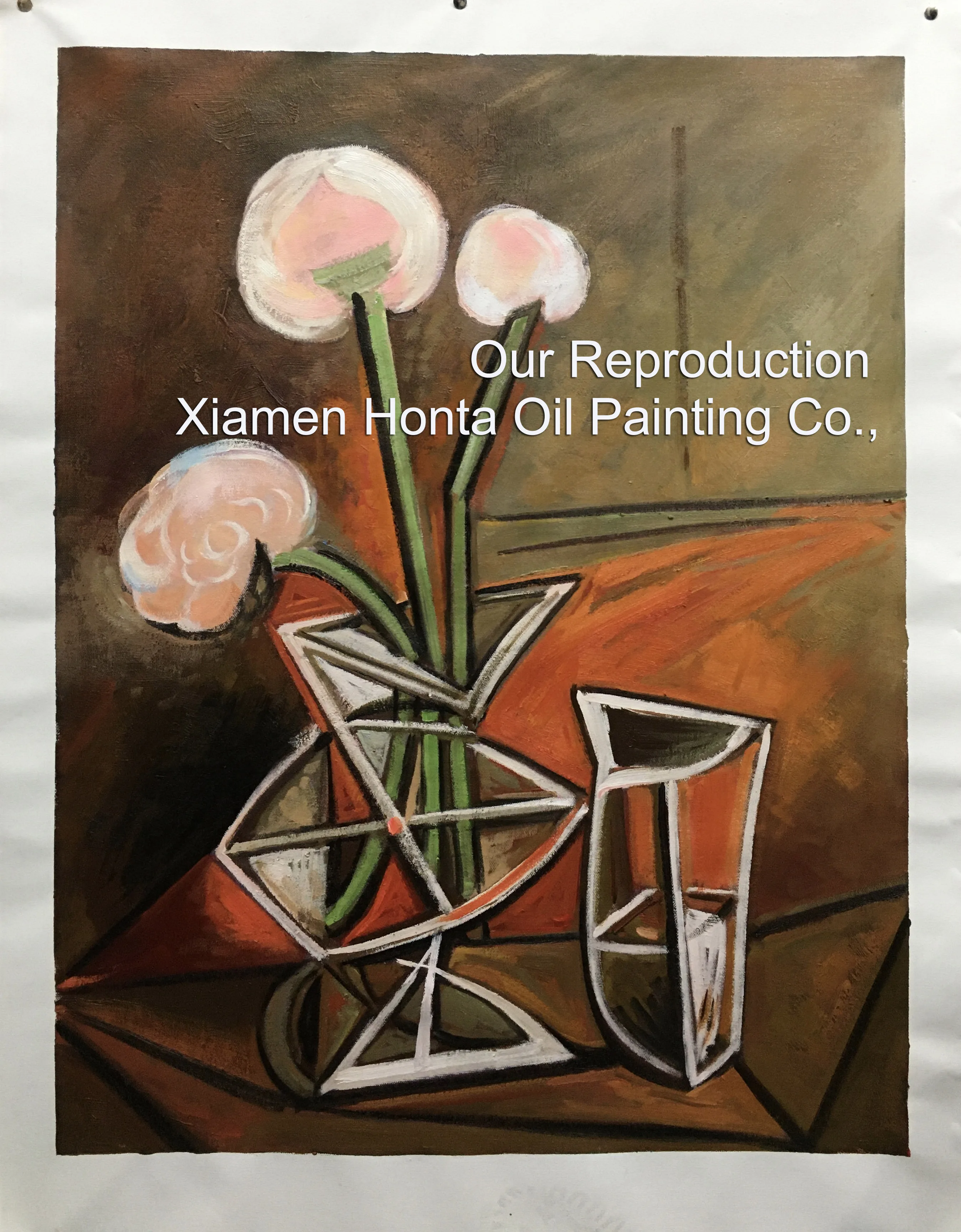 Картина маслом на льняном холсте ваза-с цветами-1943 от цитиля Пикассо качество