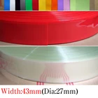 Ширина 43 мм (Диаметр 27 мм) 26650 Lipo Батарея Обёрточная бумага ПВХ термоусадочная трубка утепленный чехол рукав Защитная крышка с плоским корпусом, Красочные