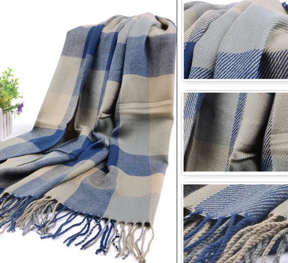 

2021 New Fashion Winter Scarf For Women Tassels Long Hijabs Plaid Printed Lady Shawls And Wraps Pashmina Female Bandana Blanket