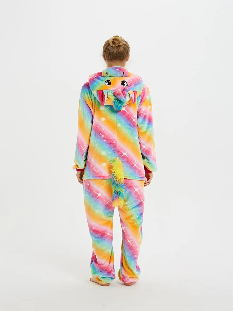 Новые зимние женские и мужские пижамы унисекс для взрослых с милым