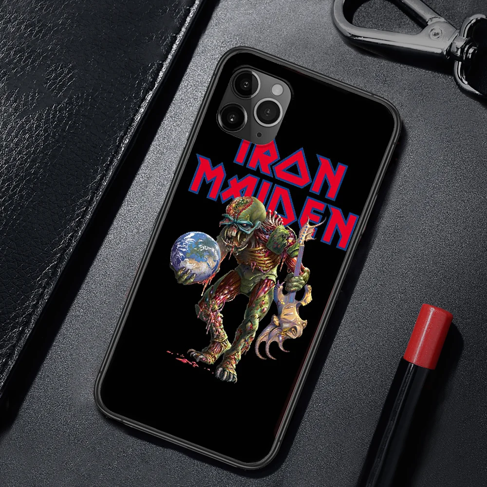 

Iron Maide Band Heavy Metal Phone Case For IPhone 4 4s 5 5S SE 5C 6 6S 7 8 Plus X XS XR 11 12 Mini Pro Max 2020 black Bumper