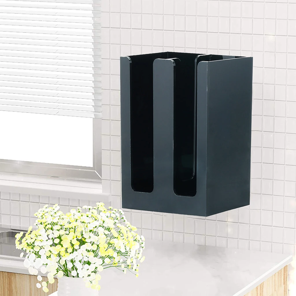 2 Compartments Coffee Cup Lid Organizer Paper Dispenser Storage Rack | Дом и сад