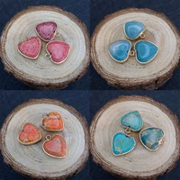 natural colored imperial stone designer charm fashion heart shaped gemstone jewelry creation jewelry accessories wholesale