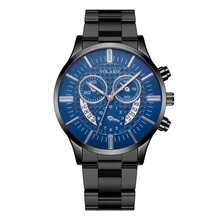 Luxury men's quartz watch top brand business men's stainless steel strap clock simple watch Relogio 