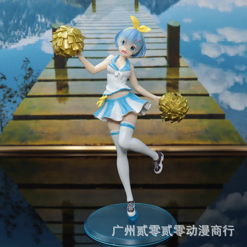 

23cm Cute Cheerleaders Rem Ram Japan Anime Re:Zero Starting Life in Another World Lovely Action Figure PVC Collection Model Toy