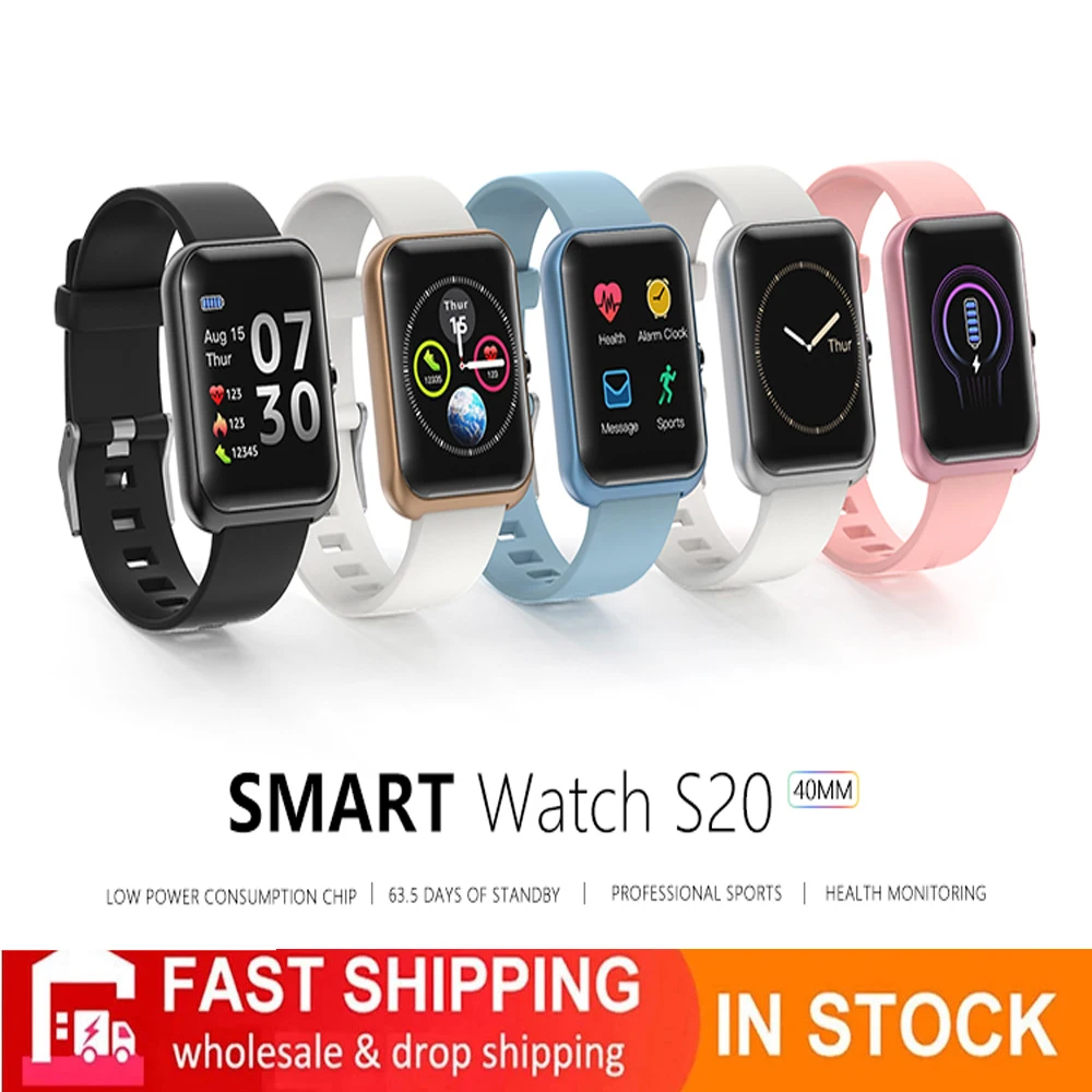 

The new 2021 S20 smartwatch full touch fitness tracker IP67 waterproof smart bracelet for men and women is suitable for Xiaomi