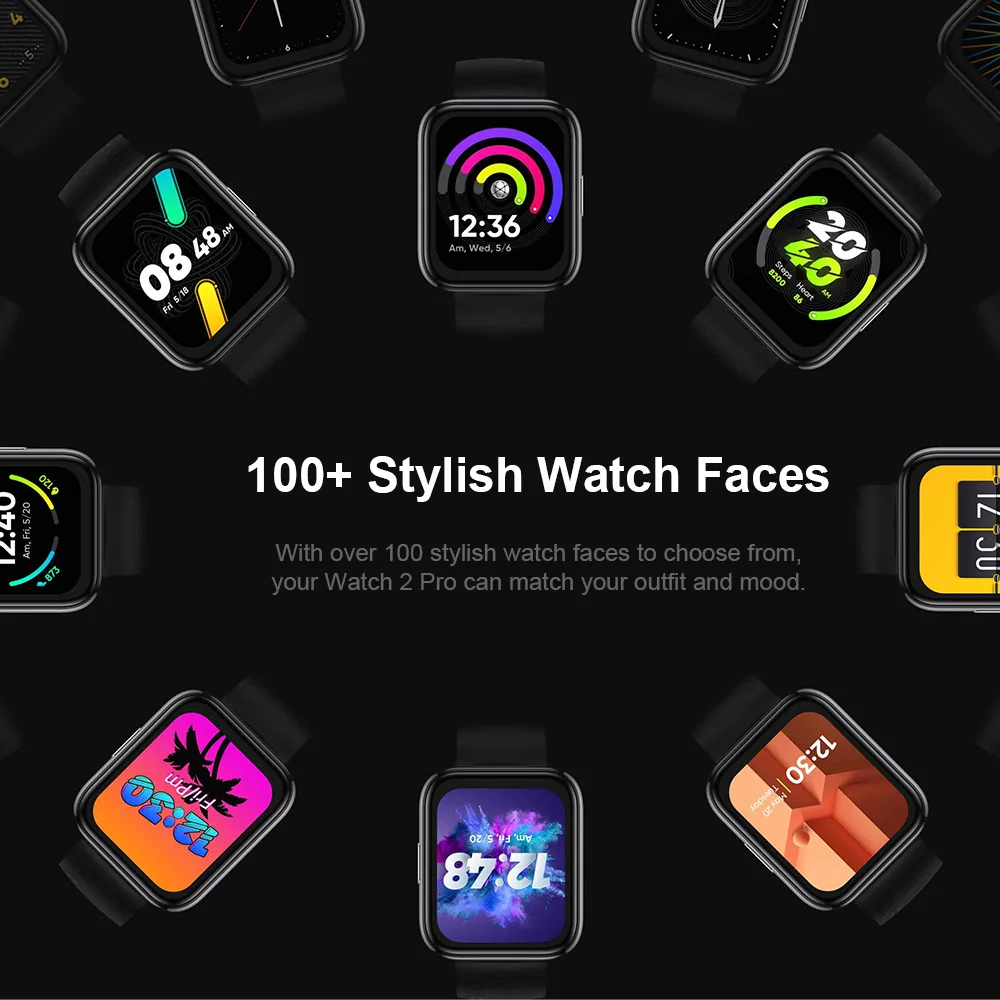 realme watch 2 pro smart watch ip68 water proof resistant 90 sport modes 390 mah 14 day battery life color display smartwatch free global shipping