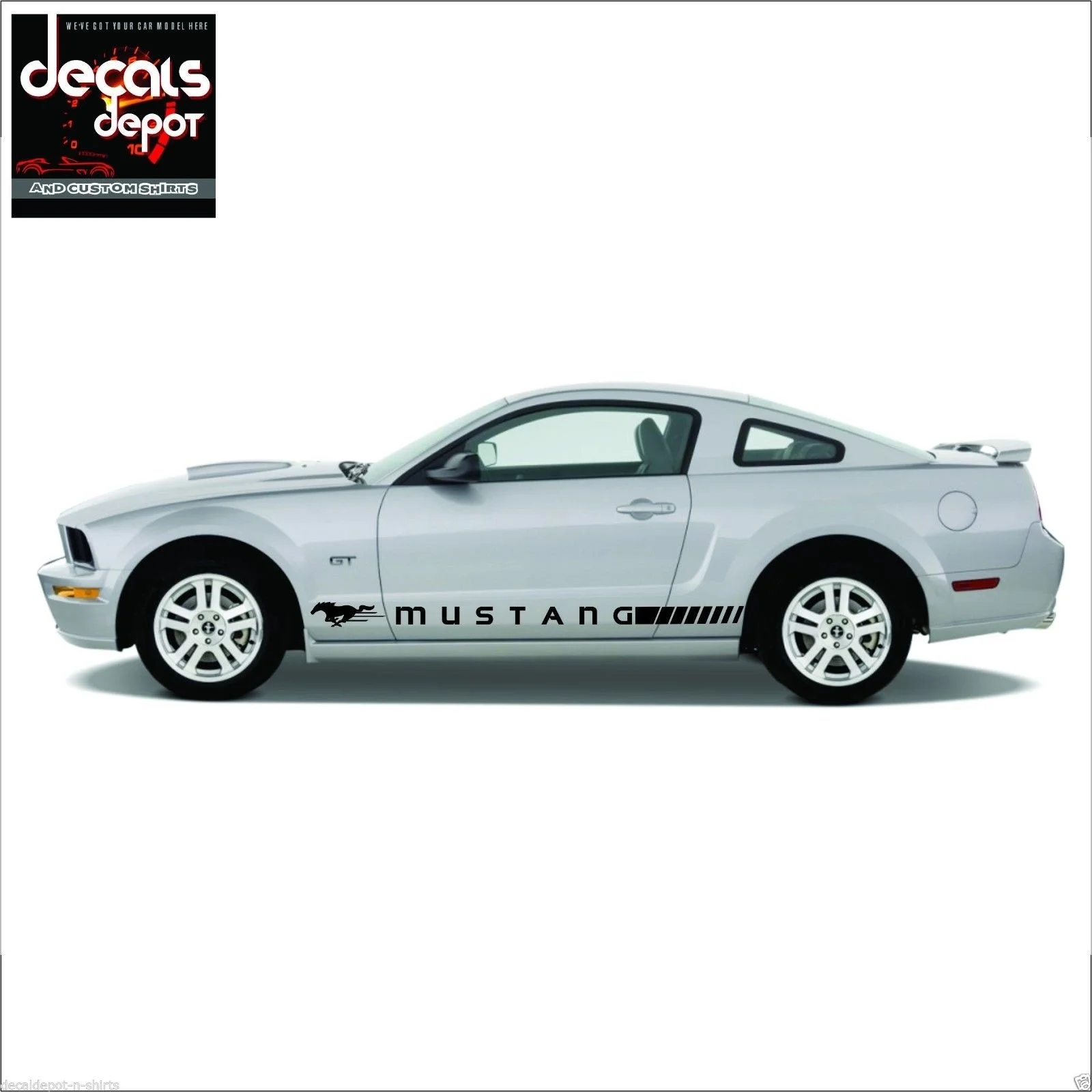 Для 2 шт рокер панель полосы для ford Shelby Mustang GT V6 Ecoboost Fastback трансформер