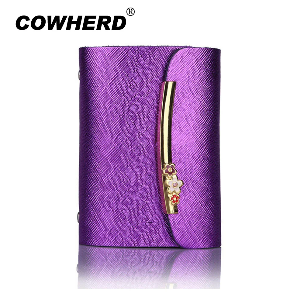 Горячая 100% натуральная коровья кожа сумка для карт 2018 модный сливовый