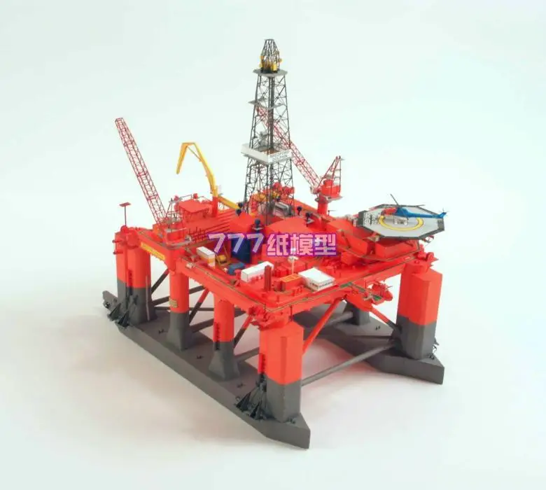

1:400 1:280 Offshore Oil Rig Paper Model DIY Handmade Oil Excavator Machine 3D Paper Model Children Adult Educational Toys