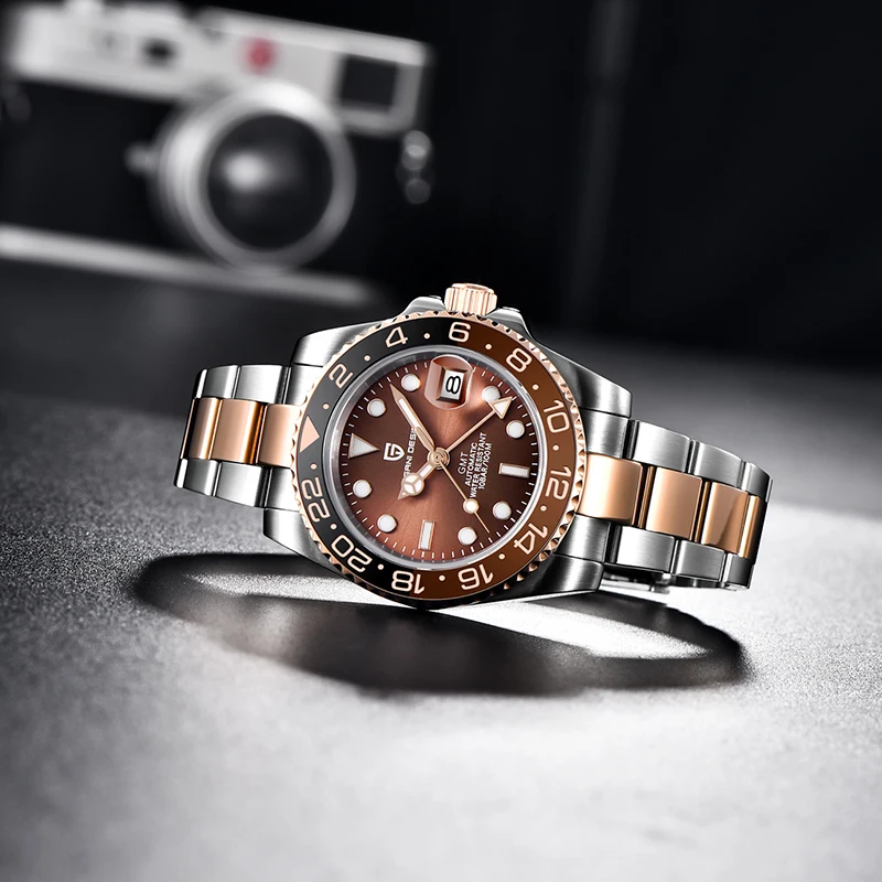 

PAGANI DESIGN New PD-1662 40mm GMT Men Mechanical Wristwatch Top Brand Sapphire Glass Stainless Steel Sports Waterproof Watches