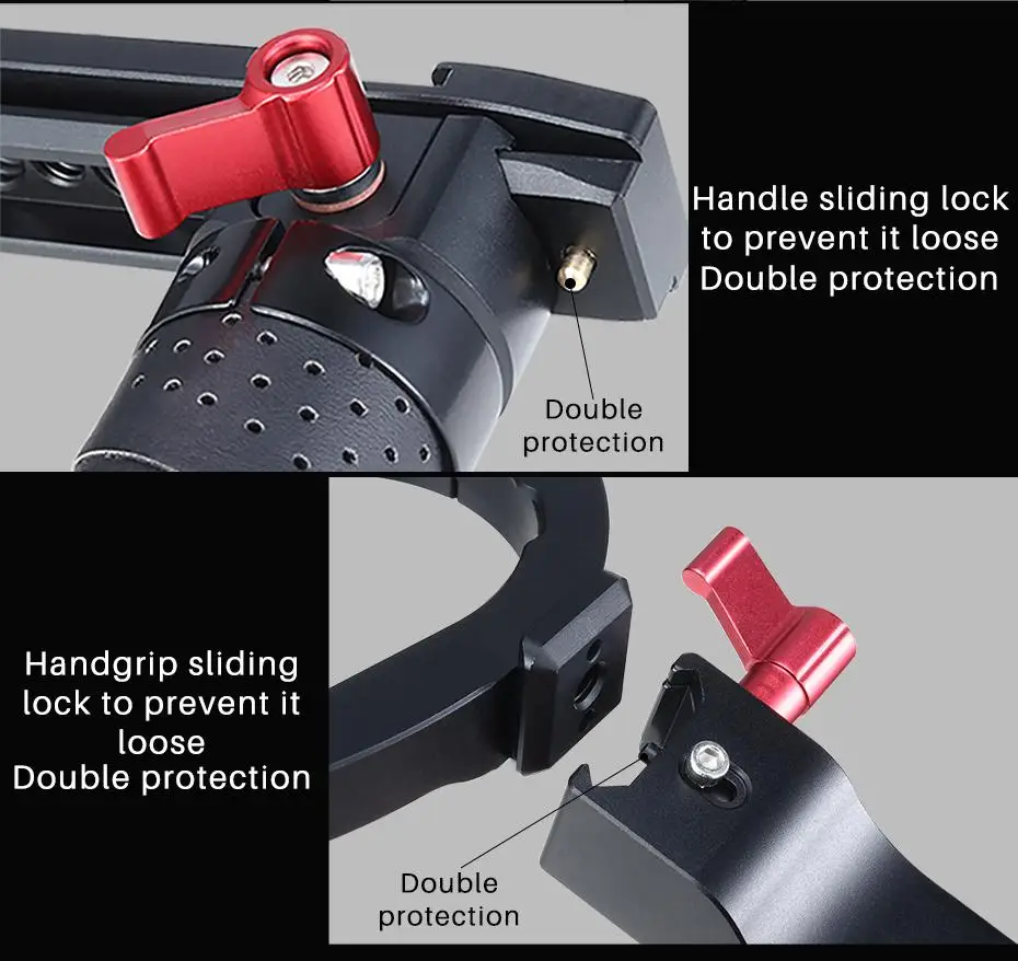 

DH13 Dual Handle Handgrip Stabilizer for DJI Ronin S/SC Camera Adjustable Extend Holder Handlebar