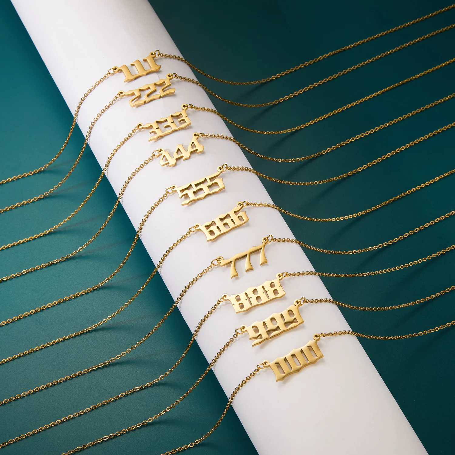 Ожерелье с изображением цифр ангела ожерелье подвеской дьявола 111 222 333 444 555 666 777 888