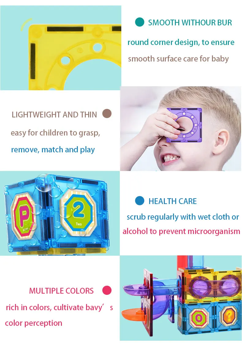 

78 PCS Magentic Blocks Big Size DIY Magnet Construction Set magnetic Building Block Tile Educational Toy for Children Kids Gifts