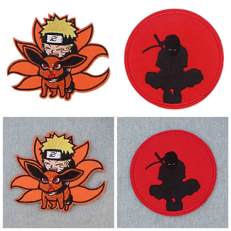 

DIY Shoe Jeans Bag Shirt Clothes Accessory Punk Stickers Embroideried Badge Japanese Anime Applique Patches 2021