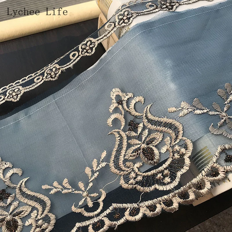 1 м кружевная лента для штор стола одежды украшения дома тесьма вышивка цветок