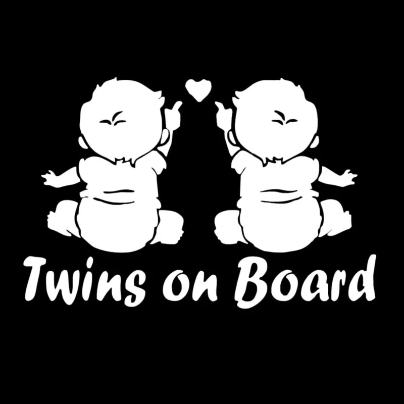 

Автомобильные наклейки 19*12 см, наклейки для автомобилей, близнецы, дети на доске, наклейки s KK