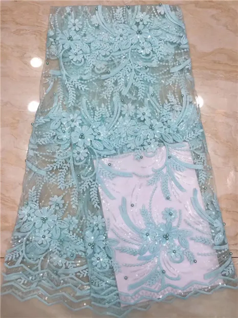 

yellow French African Lace Fabric Guipure Sequined Beaded Cotton Cord Tulle Nigerian Tissu Mesh India Lace For Wedding Dress X8