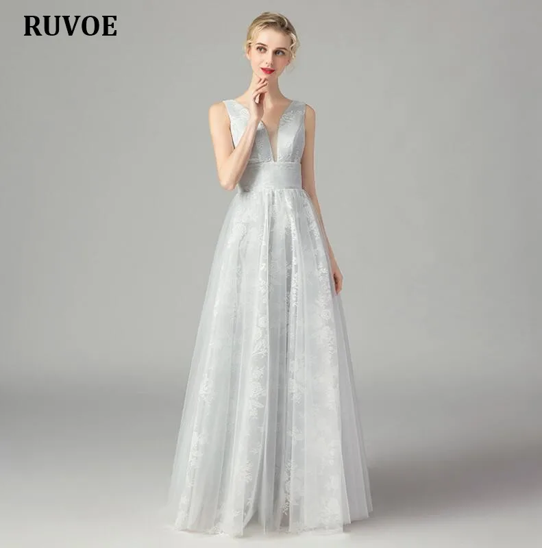 Новые платья с глубоким V-образным вырезом длиной до пола для свадебных гостей и