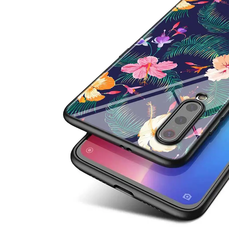

Rose Flower Tree leaf For Xiaomi Mi Note 10 Ultra 5G 9 SE 8 A3 A2 A1 Poco M2 Pro Play F1 Lite 5G Bright Black Phone Case