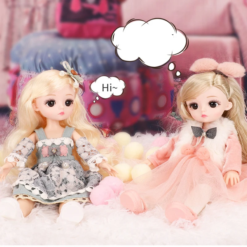 

1/6 BJD Doll 30CM 15 Ball Joints Dolls With Full Outfits Dress Girl Princess Make up Girls DIY BJD Toys Best Gifts Collection