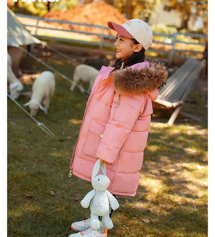

Girls down jacket medium length