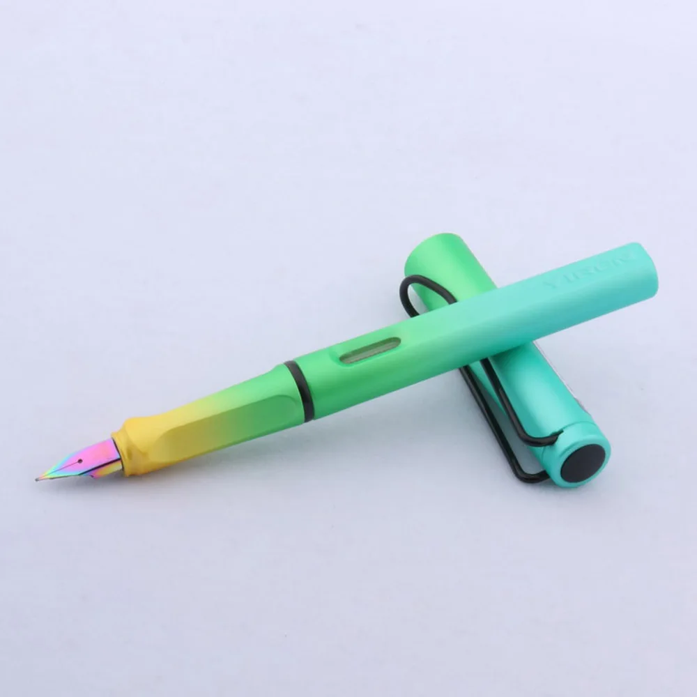 A3 fashion color Gradient EF Nib BLUE purple aurora Fountain Pen - Цвет: A3