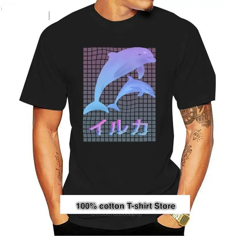 

Camiseta de Dolphin Vaporwave para hombre, camisa de moda