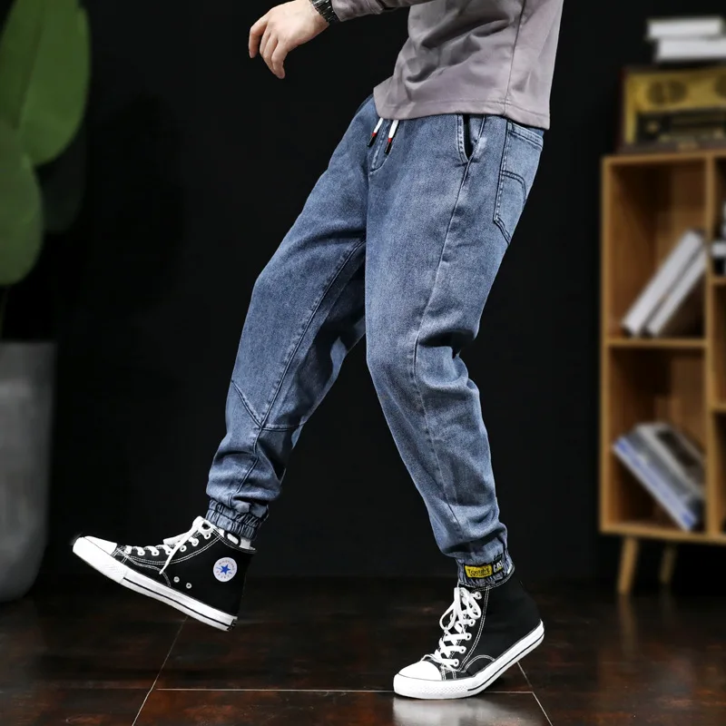 

2021 Autumn New Fashion Brand Men's Pants Loose Casual Harlan Pants Lace Up Casas Jeans Plus Size Corset Pants Brand Men's Wear7