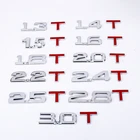 Металлический знак объемного объема автомобиля, наклейки, значок на задний багажник автомобиля для Peugeot, FIAT, Toyota, Honda, Chevrolet, Renault, Hyundai, Mazda, KIA