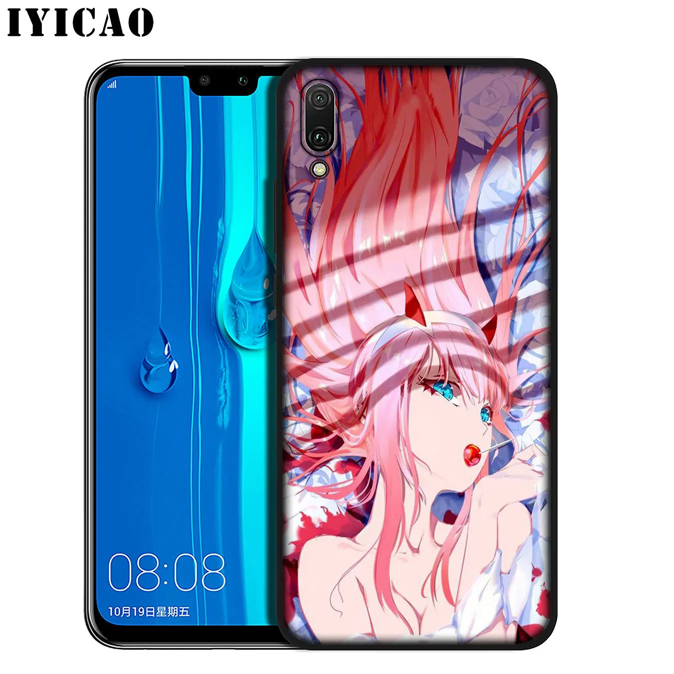 IYICAO Darling in the FranXX Anime Soft Silicone Phone Case for Huawei Mate 30 20 10 Pro Nova 5i 4 3 3i 2i 2 Lite Black Cover |