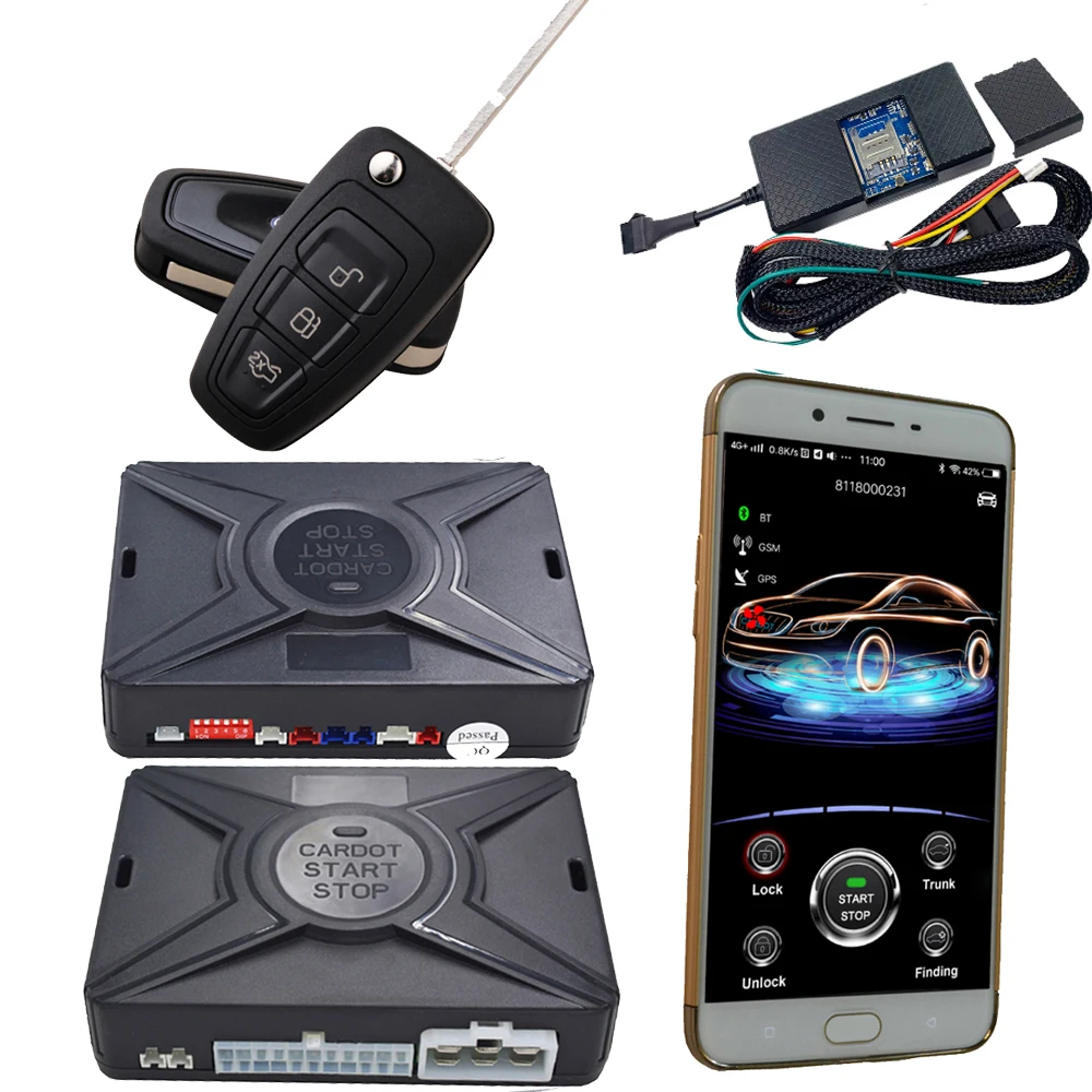 Cardot 2g gps gsm дистанционный стартер pke Автомобильная сигнализация двигатель старт стоп