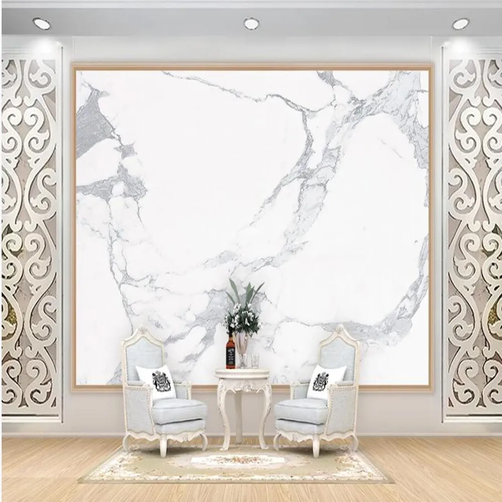 

Большие настенные 3D-обои Milofi на заказ, Простой Мраморный фон, Настенные обои