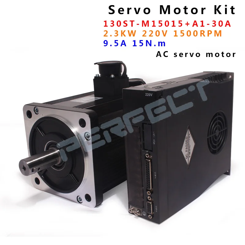 

130ST-M15015 220 В 2300 кВт серводвигатель переменного тока 1500 Вт об/мин 15 Нм однофазный привод переменного тока с постоянным магнитом