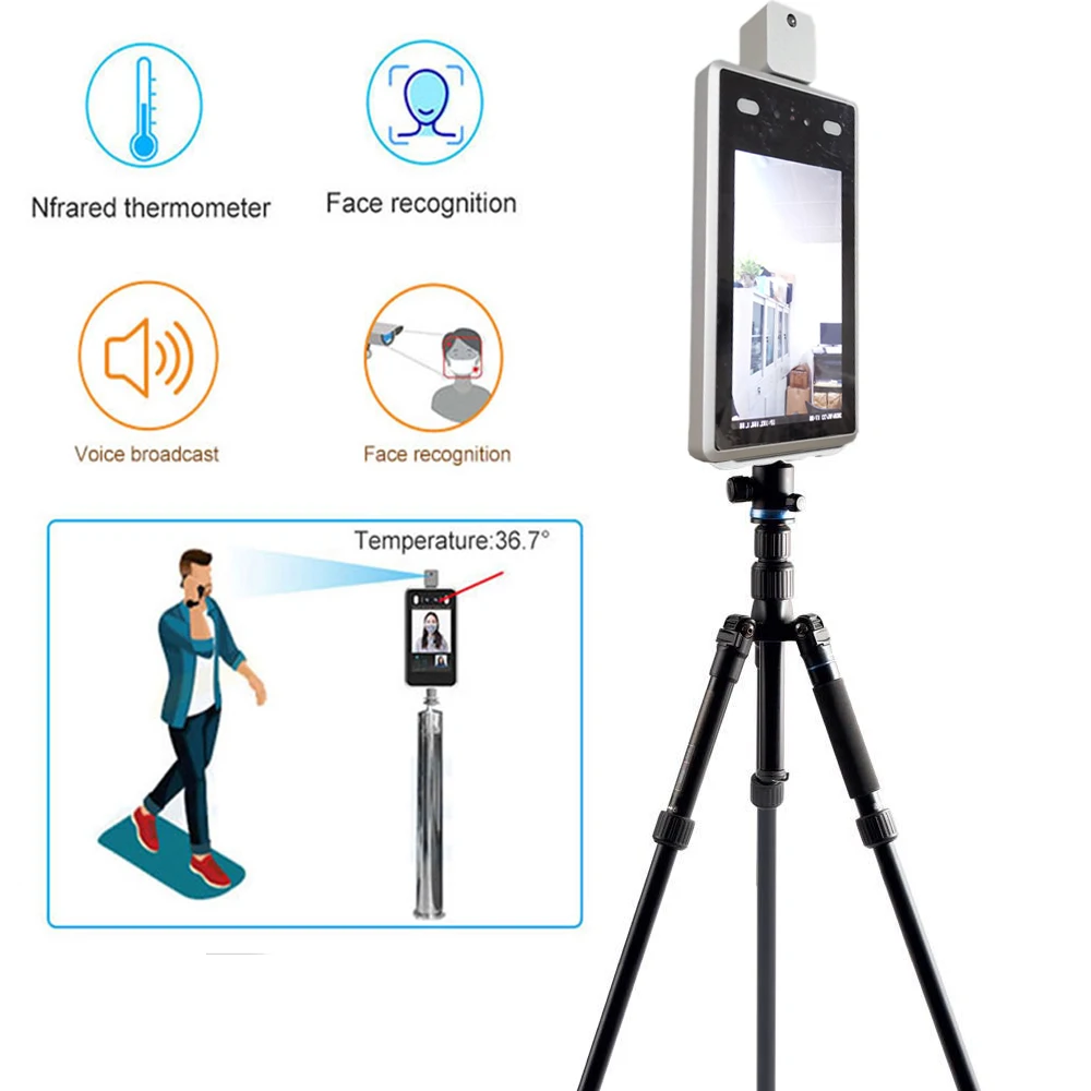 Ip камера с функцией распознавания лица датчик температуры тела 2 МП|Камеры