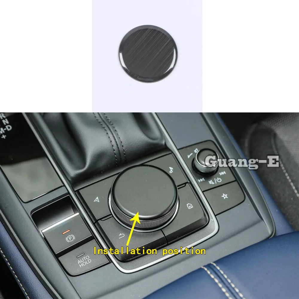 

For Mazda CX-30 CX30 2020 2021 Car Styling Cover Traffic Road Condition Rotation Rotary Switch Button Ring Frame 1pcs
